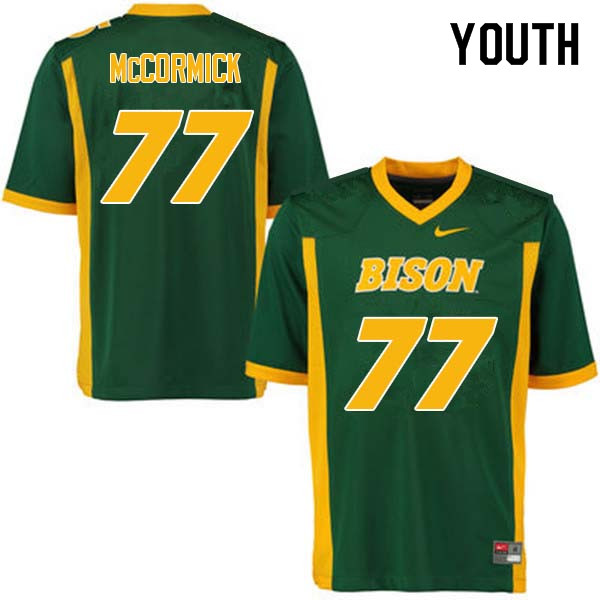 Youth #77 Logan McCormick North Dakota State Bison College Football Jerseys Sale-Green - Click Image to Close